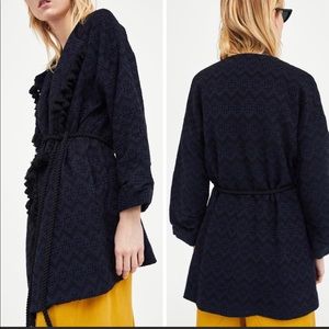 Zara Jacquard Kimono Jacket